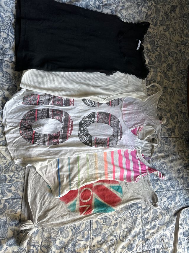 Lote 5 camisetas tirantes talla única