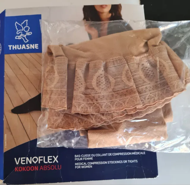 Medias de compresión Thuasne Venoflex Beige Talla