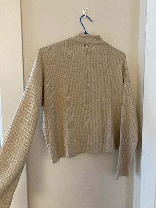 Camiseta beige de manga larga