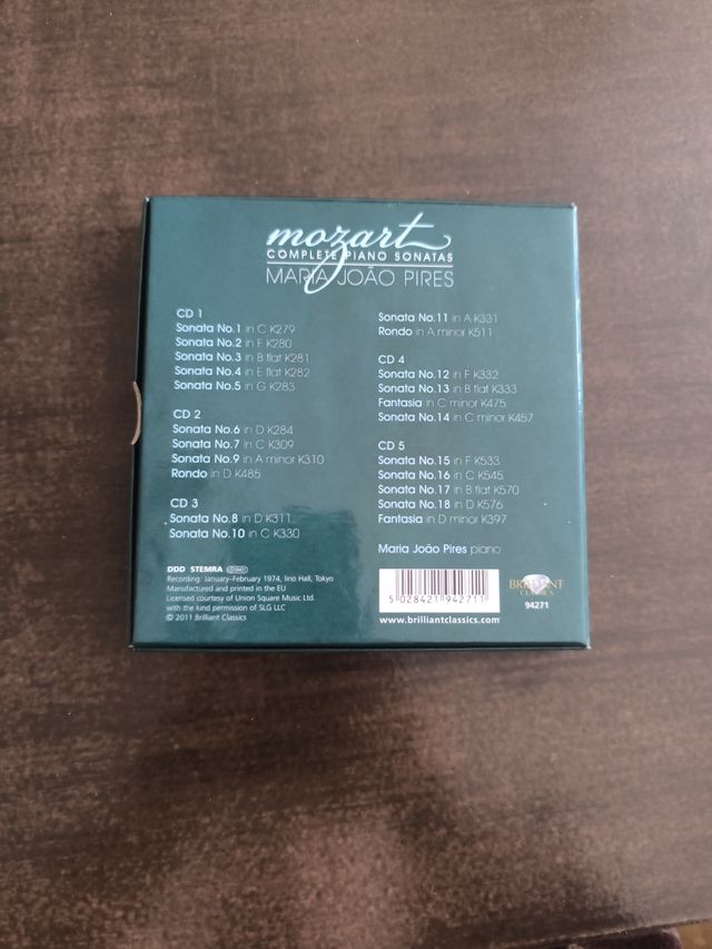 Mozart: Complete Piano Sonatas 5CD