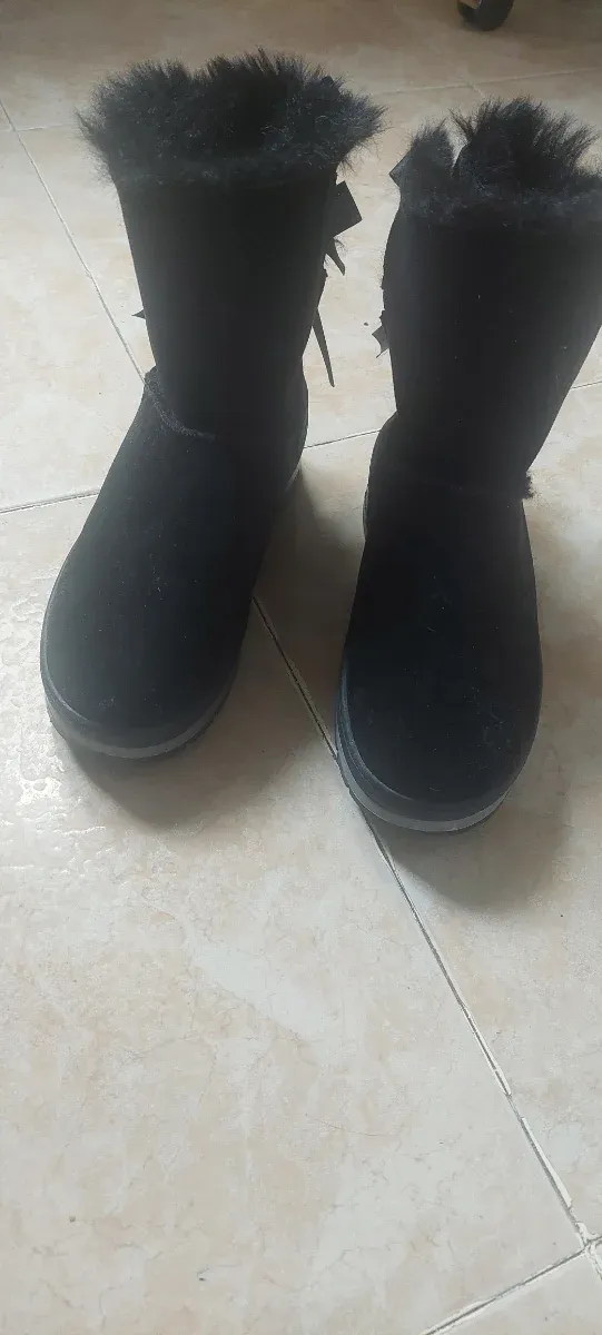 Botines de invierno negros con pelo
