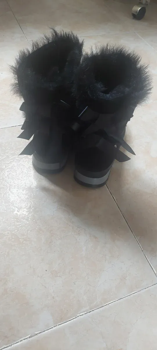Botines de invierno negros con pelo