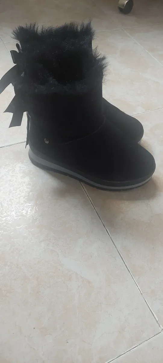 Botines de invierno negros con pelo