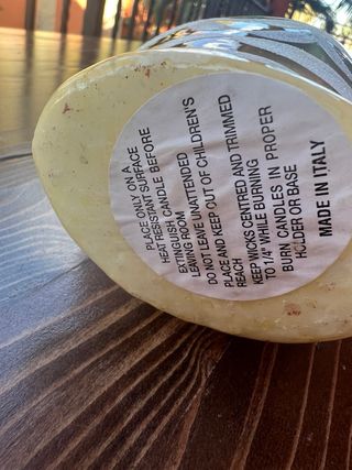 Candela Rigatti Decorata Natale Made in Italy