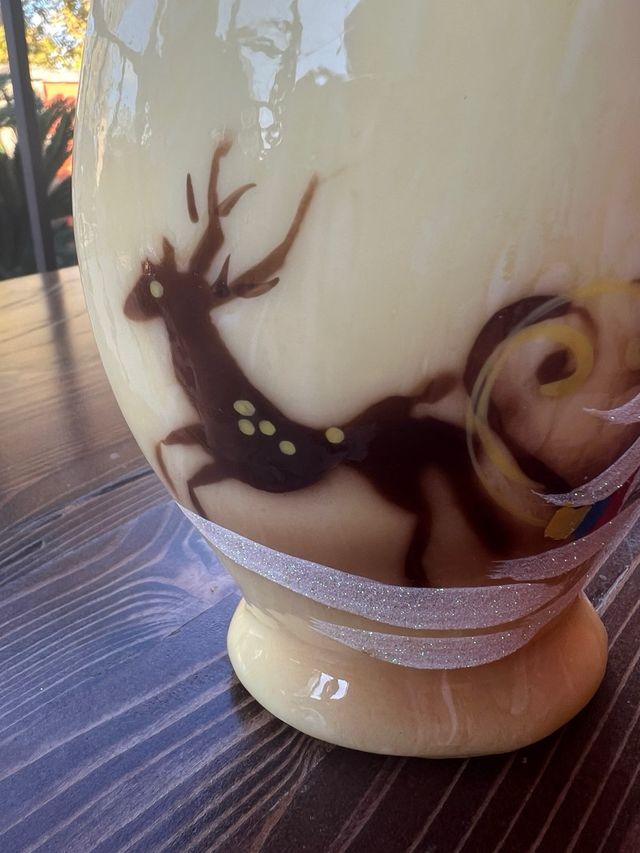 Candela Rigatti Decorata Natale Made in Italy