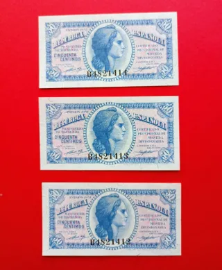 Plancha SC 50 Céntimos 1937 República Española