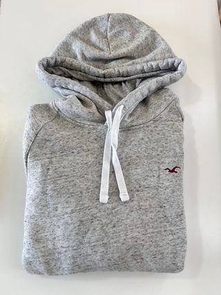 Sudadera Hollister Gris con Capucha talla L