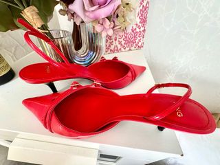 Zapatos Slingback Mango Rojos Talla 38