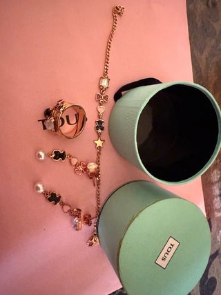 Conjunto Tous: Anillo, Pulsera y Pendientes