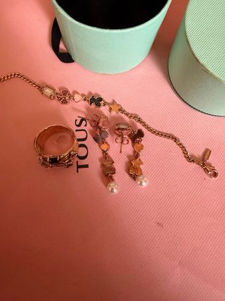Conjunto Tous: Anillo, Pulsera y Pendientes
