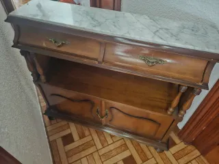 Mobile ingresso in legno e marmo