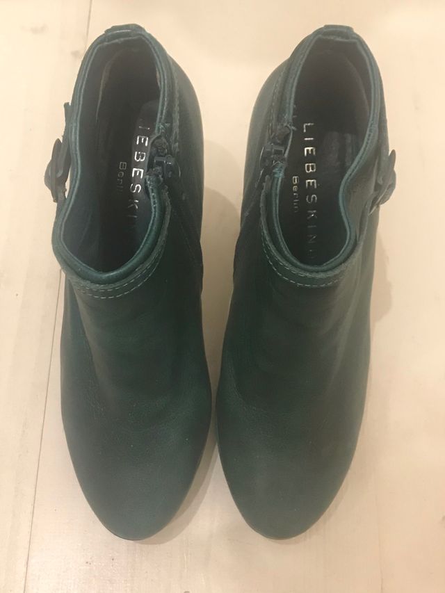 Tronchetti verdi tacco e plateau tg. 37