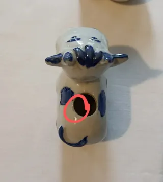 Set 3 decorazioni da tavola in ceramica