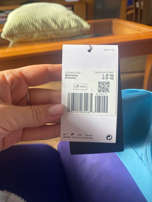 Sujetador deportivo Nike Talla L Azul