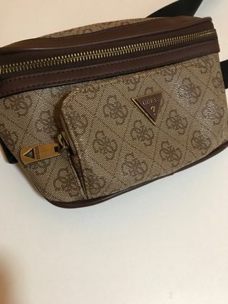 Riñonera Original Guess Beige y Marrón