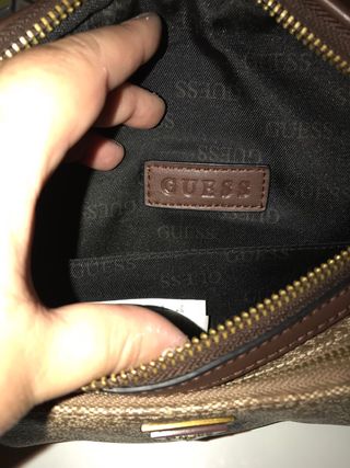 Riñonera Original Guess Beige y Marrón