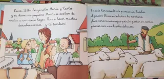 Libros infantiles letra entrelazada, colección.