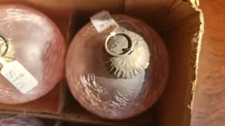 Palle Natale Vetro Rosa Sia