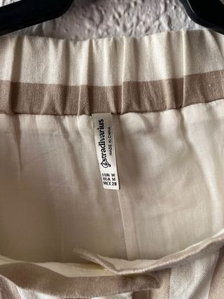 Falda larga rayas beige y marrón