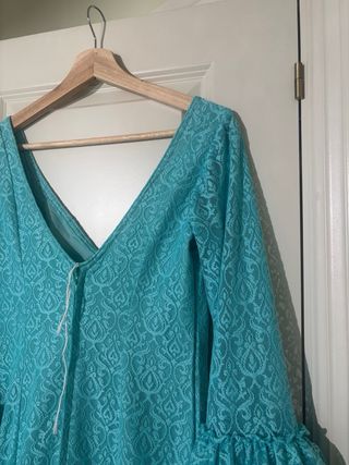 Traje Flamenca Verde Agua