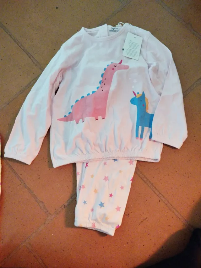 Pigiama bambina unicorno e stelle