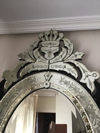 Espejo Ovalado Grande estilo Murano. Recoger.