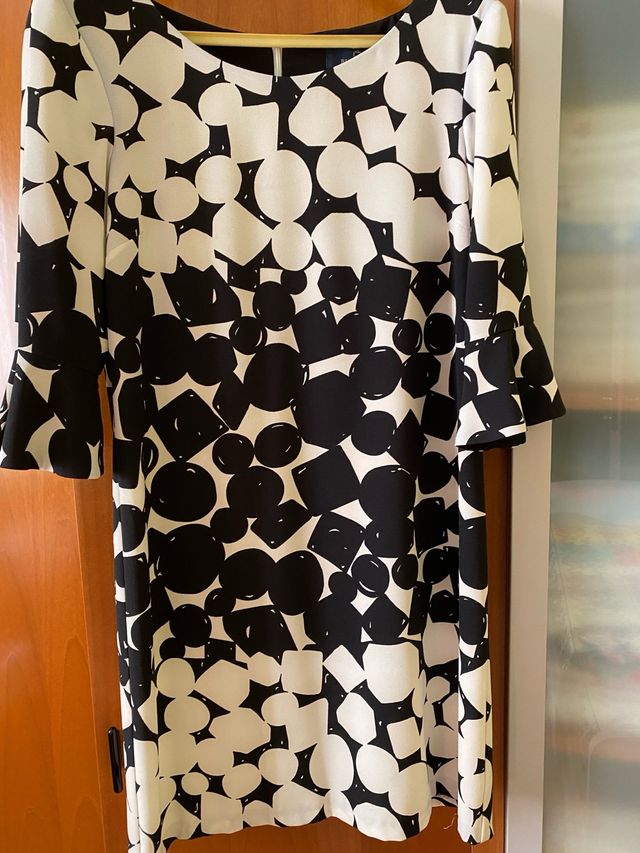 Vestito fantasia bianco e nero