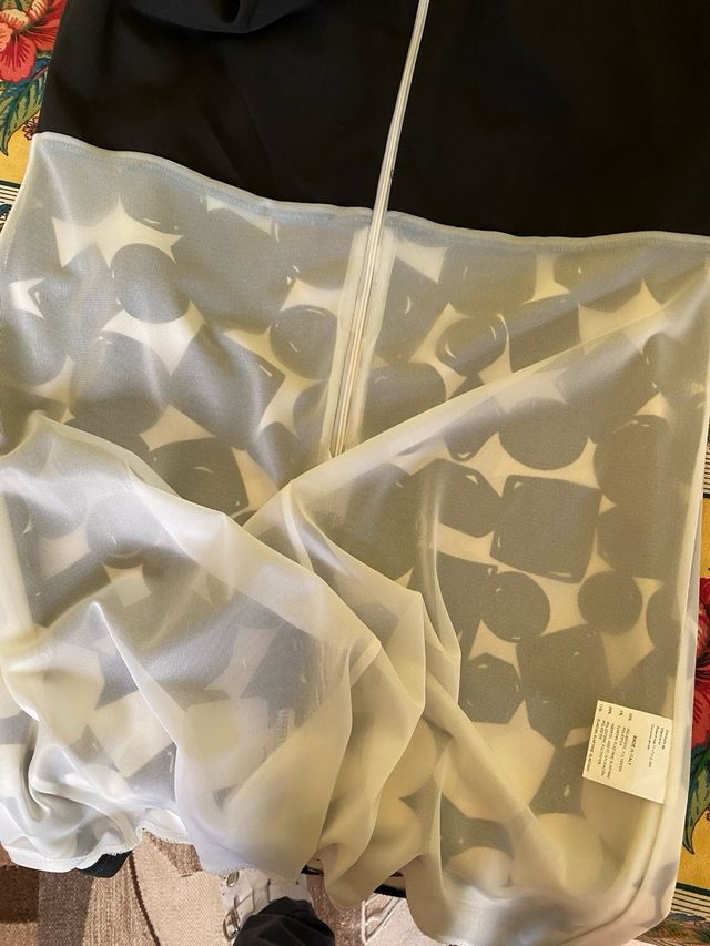 Vestito fantasia bianco e nero