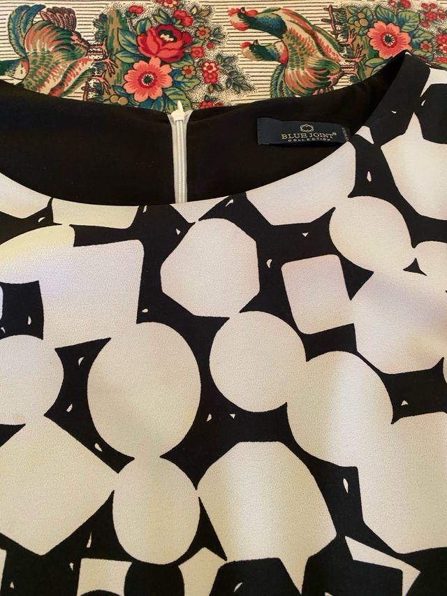 Vestito fantasia bianco e nero