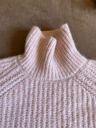 Jersey largo Zara lana/alpaca rosa Talla S