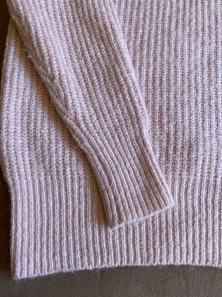 Jersey largo Zara lana/alpaca rosa Talla S