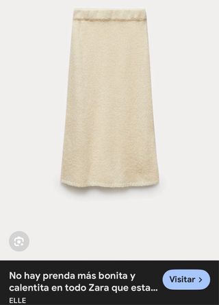 Falda midi en lana y alpaca de Zara