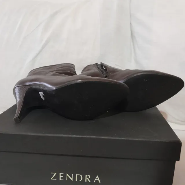 Botines Zendra tacón marrón
