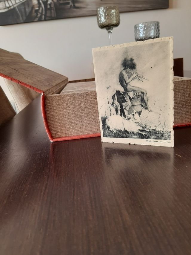 Litografía miniatura Idilio de Fortuny