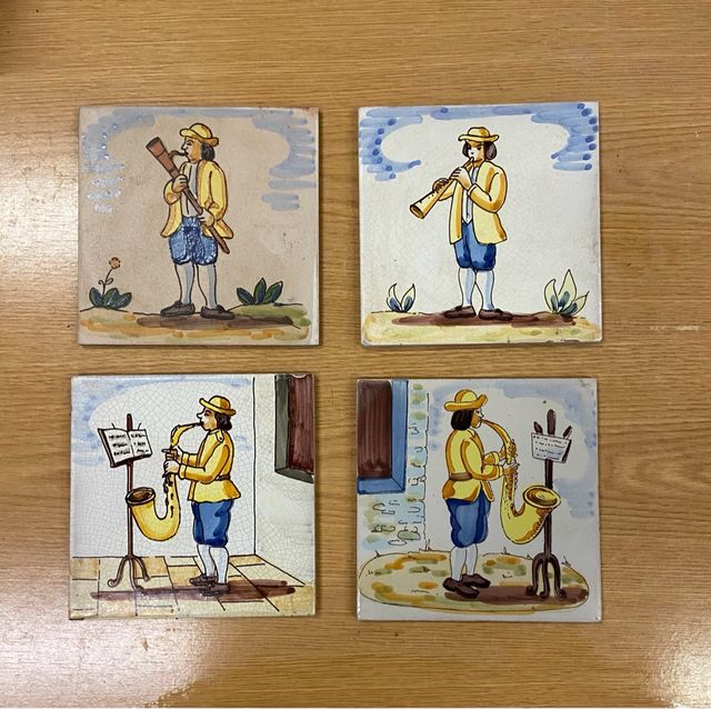 Azulejos Cerámica Valenciana Músicos Antiguos