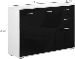 Comò, Mobiletto per Soggiorno e Camera con 3 ante