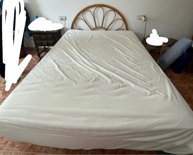 Colchón, Somier y Cabecero Rattan