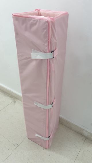 Parque infantil bebé rosa Asalvo cuadrado