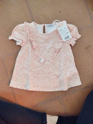 Maglietta bambina fantasia floreale