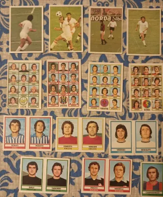 17 figurine Panini Calciatori 1973-74 con velina