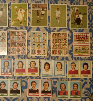 17 figurine Panini Calciatori 1973-74 con velina