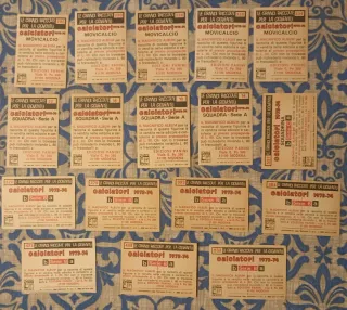 17 figurine Panini Calciatori 1973-74 con velina