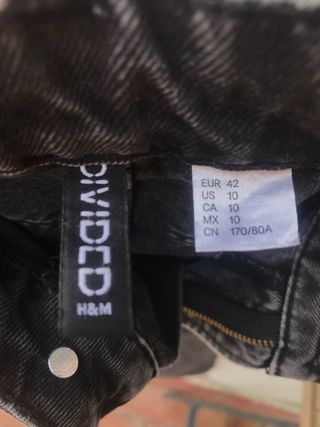 Pantalón tejano wide wide leg