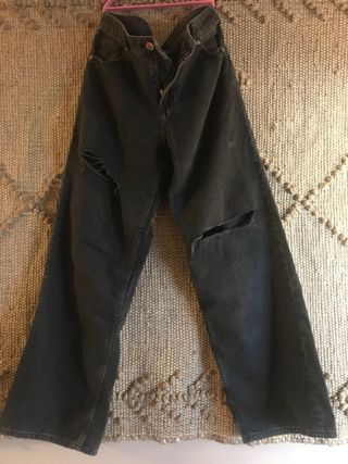 Pantalón tejano wide wide leg