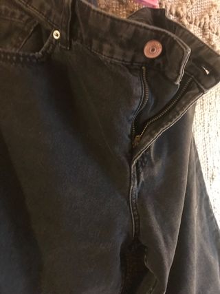 Pantalón tejano wide wide leg