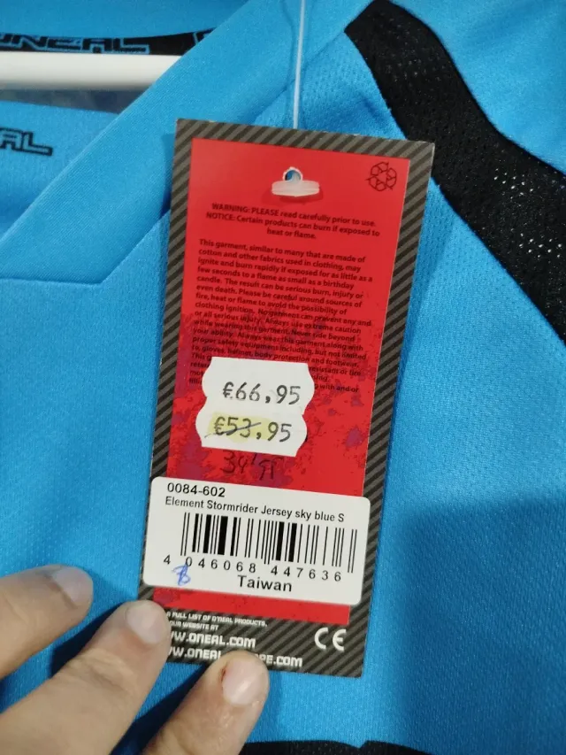 Camiseta Oneal Talla S Azul y Negra