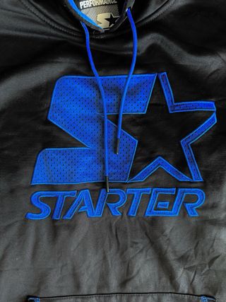 Felpa Starter USA senza maniche nera e blu