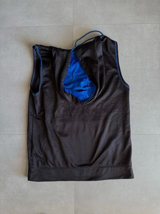 Felpa Starter USA senza maniche nera e blu