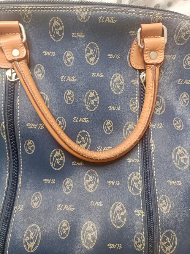 Bolso El Potro Azul y Marrón