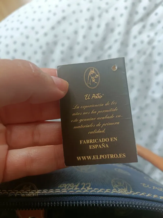 Bolso El Potro Azul y Marrón